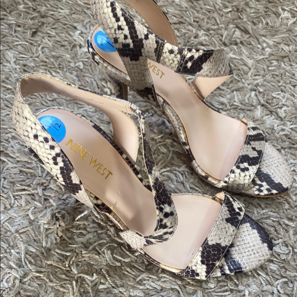 Nine West Women's Snakeskin Heels worn once